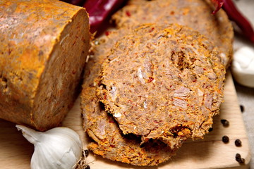 Kavurma on the table.