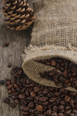 Coffee beans in bag