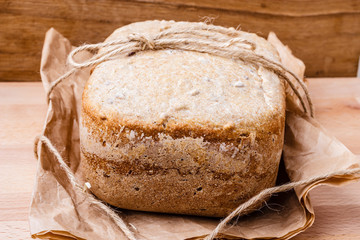 loaf of bread on backing paper