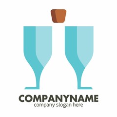 Wine Bottle logo icon vector template
