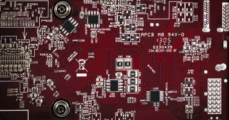 computer chip Electronics motherboard red
