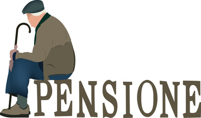 persona anziana pensionato seduta