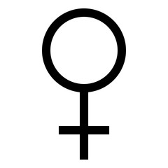 Female symbol icon - Rounded glyph style - Filled black