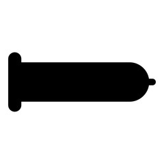 Condom icon - Rounded glyph style - Black filled