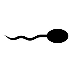 Spermatozoon icon - Rounded glyph style - Black filled