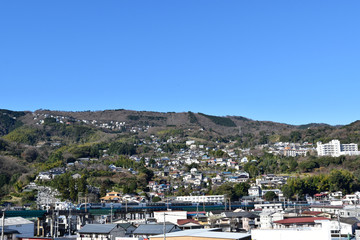 伊東の山側の街並み