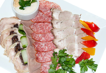 sausage meat slice cooked pork