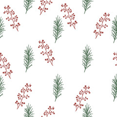 Seamless floral Pattern. Sketch.