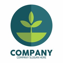 growing tree logo icon vector template