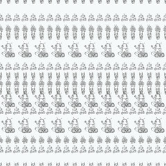 Robot doodles pattern.