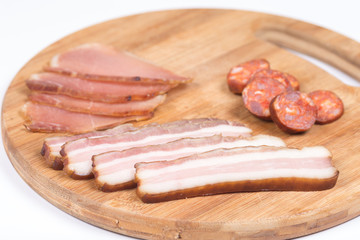 Smoked sirloin bacon and sausage