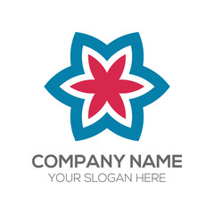 Geometric Star Medical Pharmacy Healthcare Vector Logo Design Business Template 