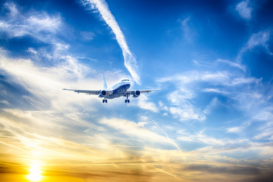 Airbus A-320 during landing
