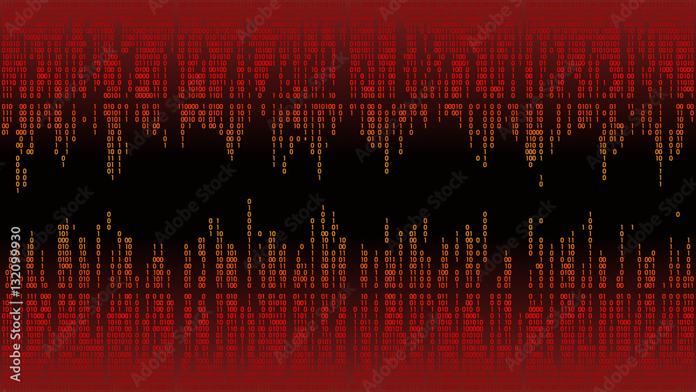 Poster abstract with digital lines, binary code, matrix background with digits, frame