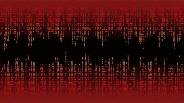 Abstract with digital lines, binary code, matrix background with digits, frame