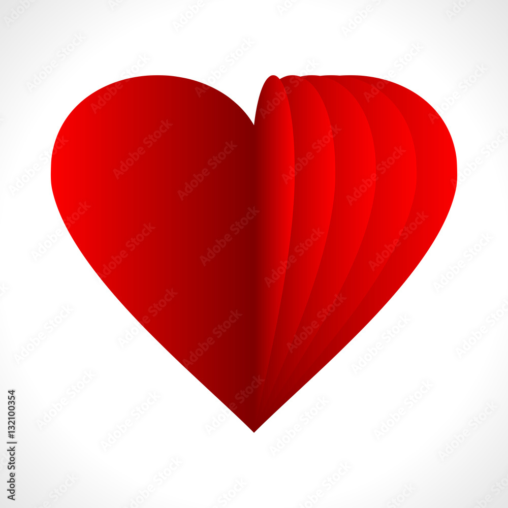 Poster Valentines vector greeting card with heart - abstract background in eps 10.