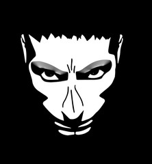 Angry man face illustration