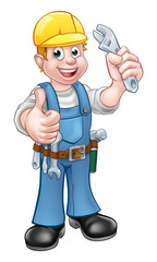Cartoon Character Plumber or Mechanic