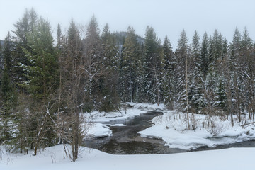 Winter lanscapes in Siberia.