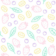 Hand drawn seamless pattern, vector EPS 10 background.