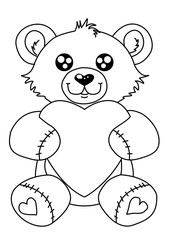 Lovely Bear Coloring Picture