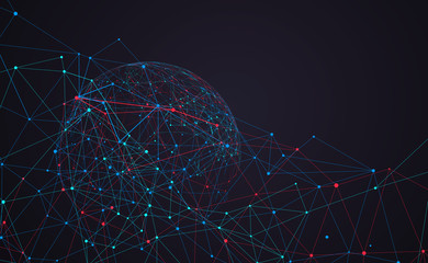 Internet connection, abstract sense of science and technology graphic design.