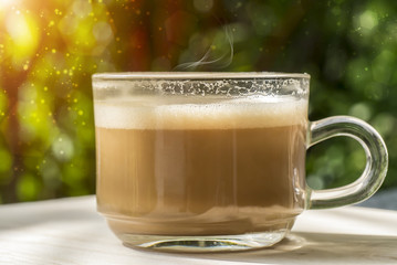 Hot coffee in the morning