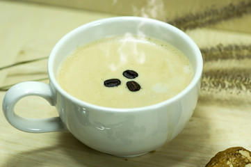 coffee in the morning time.
