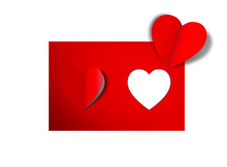 Cuore di carta che si stacca dal foglio e vola