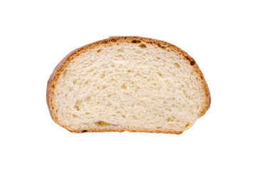 sliced loaf isolated on a white