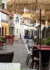 Santa Maria Street in Funchal town on Madeira Island. Portugal
