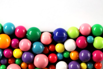 plastic round colored beads. 4