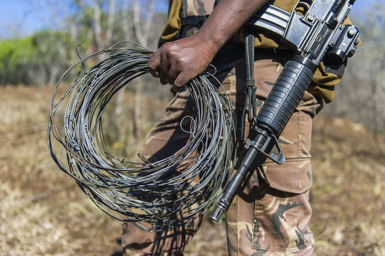Snares recovered during anti-poaching patrol