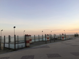 Beautiful beach and sidewalk in Belgium