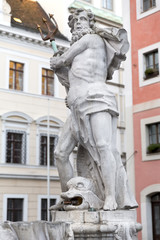 Obraz premium Der Neptunbrunnen in Görlitz, Deutschland