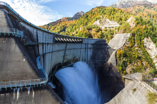 Kurobe dam in Toyama