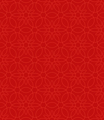 Neutral Seamless Linear Flourish Pattern.