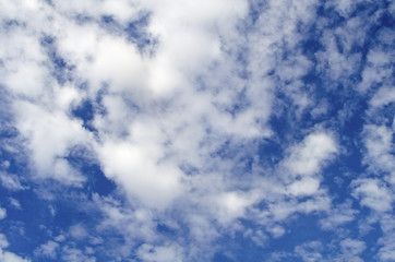 Sky, blue sky, white clouds, naturally.