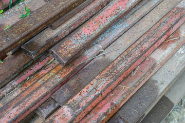 Rust steel member for raw material of steel