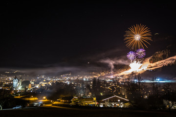 Silvester Feuerwerk mit Ausblick auf Kitzbühel