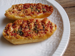 Bread with tomato and oregano