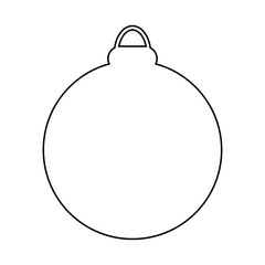 christmas bauble silhouette vector symbol icon design.