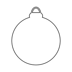 christmas bauble silhouette vector symbol icon design.