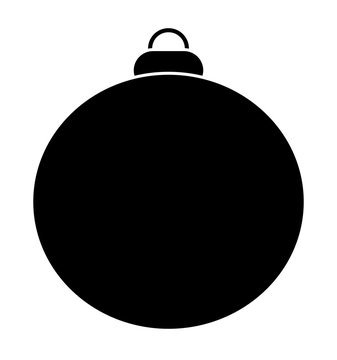 christmas bauble silhouette vector symbol icon design.