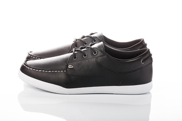 Black shoes. Isolated on the white background