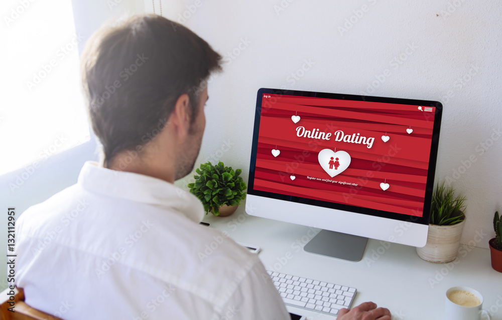 Canvas Prints man online dating computer