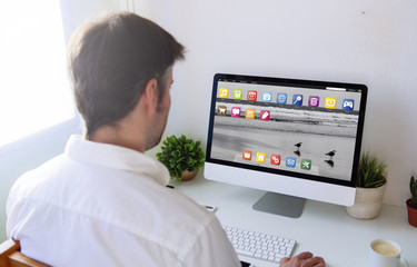 businessman working with computer