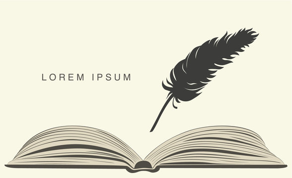 pen for writing with an open book