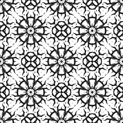 Ornamental Seamless Line Pattern. Endless Texture. Oriental Geometric Ornament