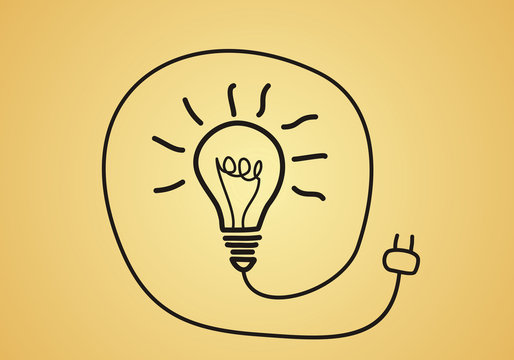 idea concept - sketch bulb